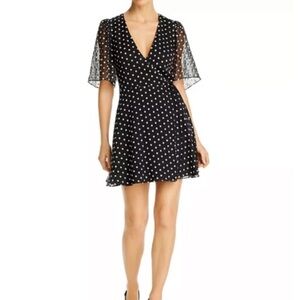 Alice + Olivia Black and White Polka Dot Mini Dress